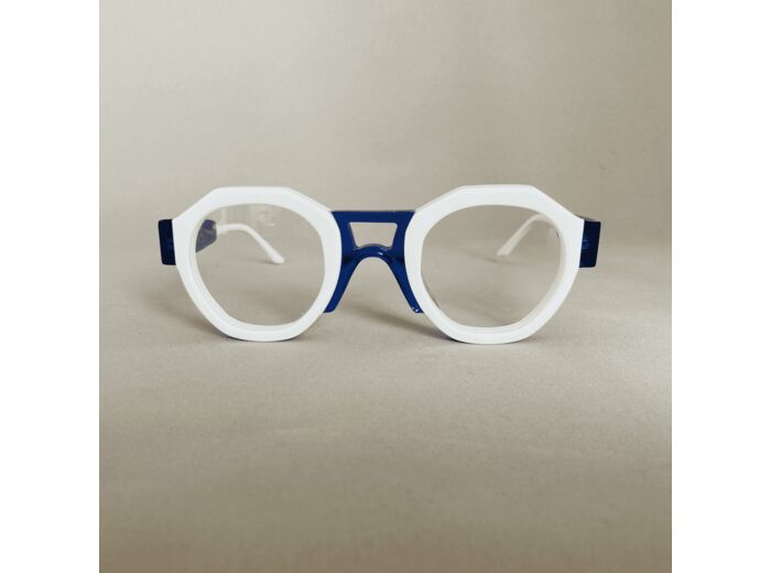 Lunettes de Vue Homme/Femme Monsieur Pierre Modèle Loris Coloris Blanc Bleu