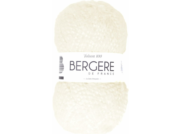 Pelote de laine TOISON 100 Blanc (HERMINE)