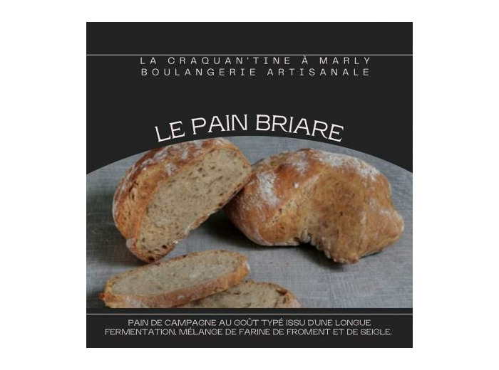 Pain rustique Le BRIARE 400g - Boulangerie Pâtisserie La Craquan'Tine