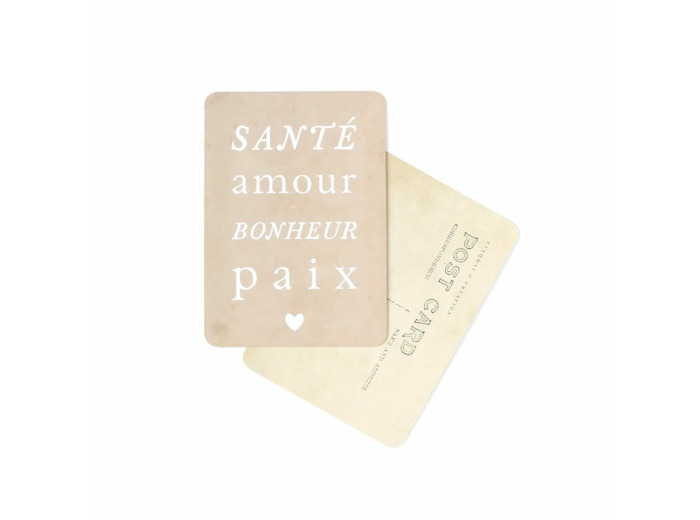 CARTE POSTALE SANTE AMOUR BONHEUR PAIX / ADAM / VINTAGE PAPER