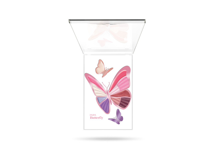 Coffret de maquillage pour les yeux et les lèvres butterfly Puoa-Algue Marine.