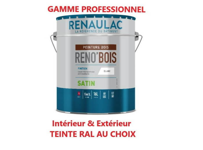 Peinture bois professionnelle renobois teinte RAL au choix  1L