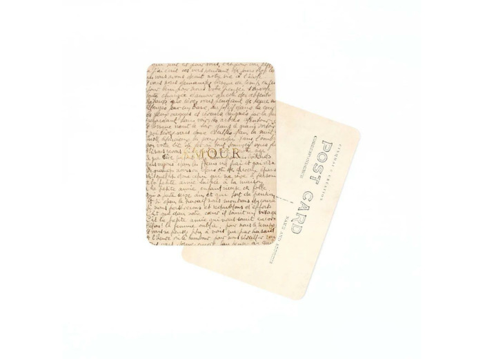 CARTE POSTALE AMOUR / DORE / OLD LETTER
