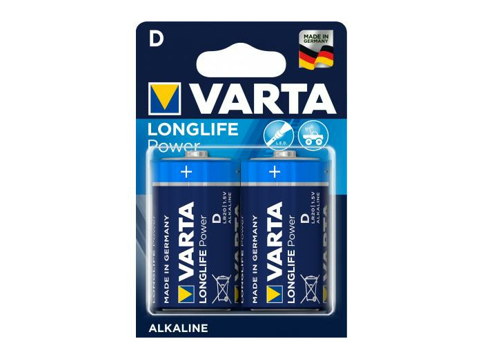 Blister 2 piles LR20 D ALKALINE VARTA