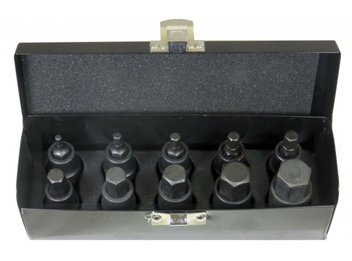 20775 - Coffret de douilles HEX 1/2" - 10 pièces