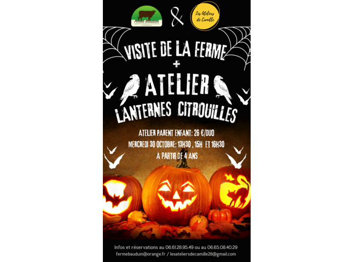 16H30 LE 30/10 VISITE FERME BAUDUIN ET ATELIER CITROUILLE