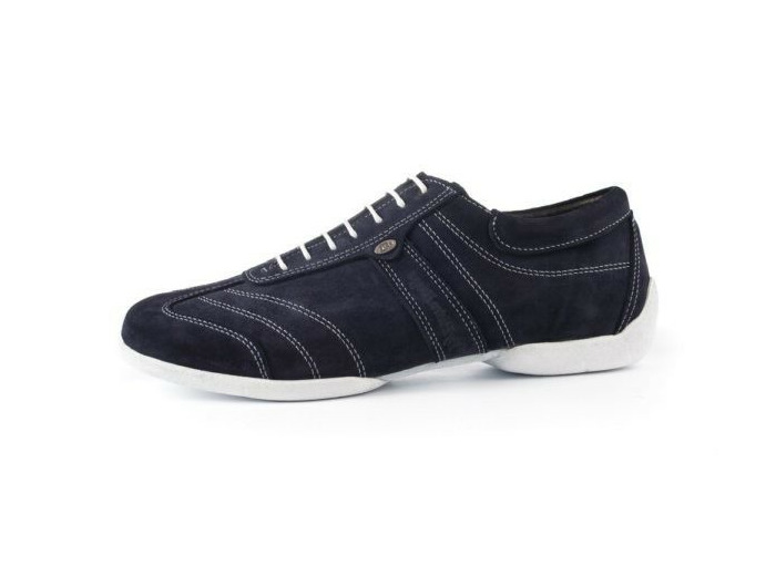 PD Pietro Street - Sneakers de couleur en cuir bleu et blanc - Portdance