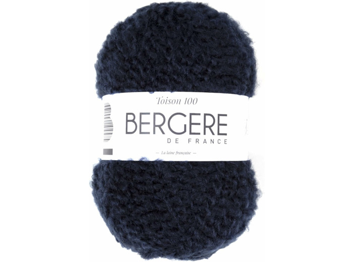Pelote de laine TOISON 100 Bleu (NUIT)