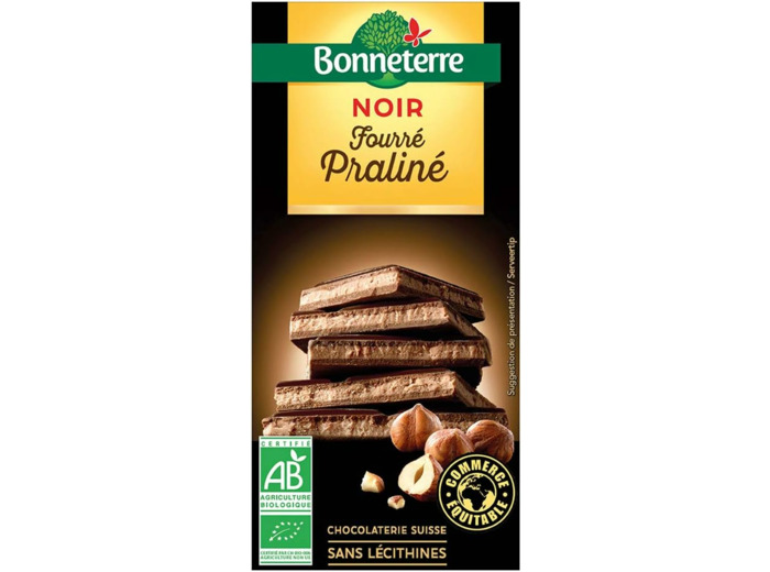 CHOCOLAT FOURRE PRALINE 100G