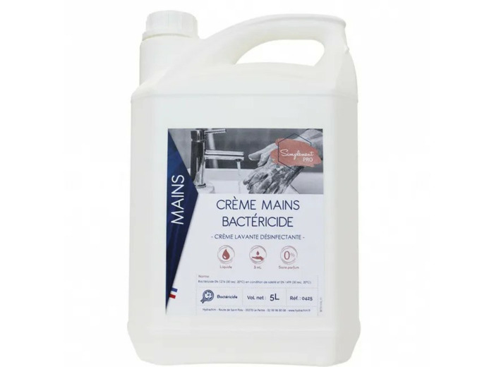 Crème Mains Lavante et Bactéricide en 5 litres