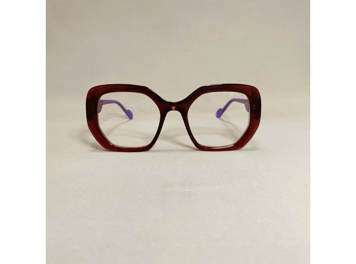 Lunettes de vue LYNN de la Marque Caroline Abram Coloris Rouge / Mauve