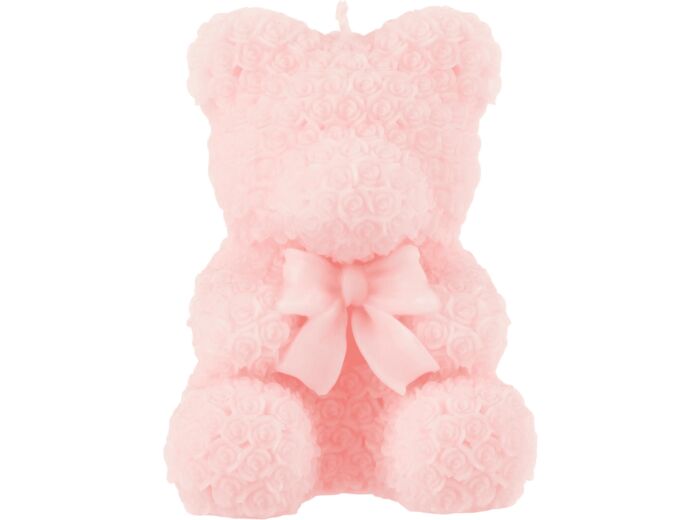 J-Line kaars Teddy Beer - roze - medium - 15U