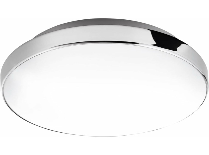 Briloner Leuchten - Plafonnier LED, lampe de bain, IP44, 13 Watt, 1.200 Lumen, 4.000 Kelvin, blanc-chrome, Ø 28,5cm Blanc-chrome Ø 28,5 cm