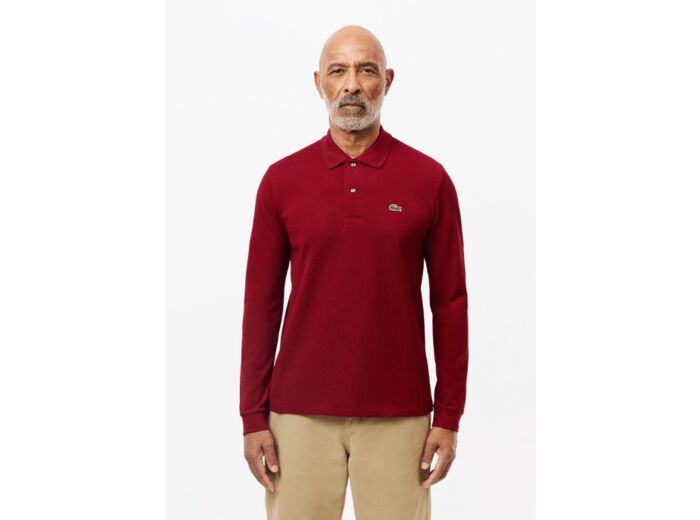 Polo manches longues Lacoste bordeaux