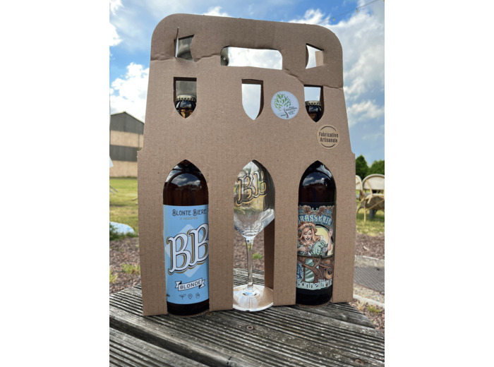 Coffret bière 2x75cl et verre