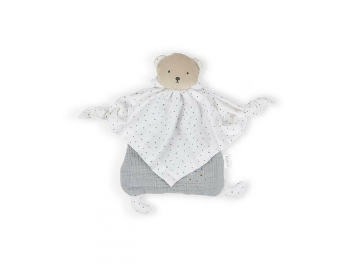 doudou coton bio ourson gris