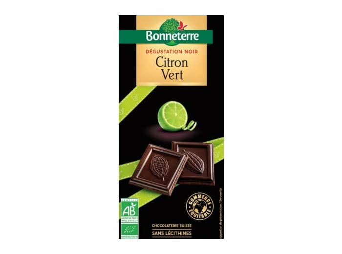 CHOCOLAT NOIR CITRON VERT 90G