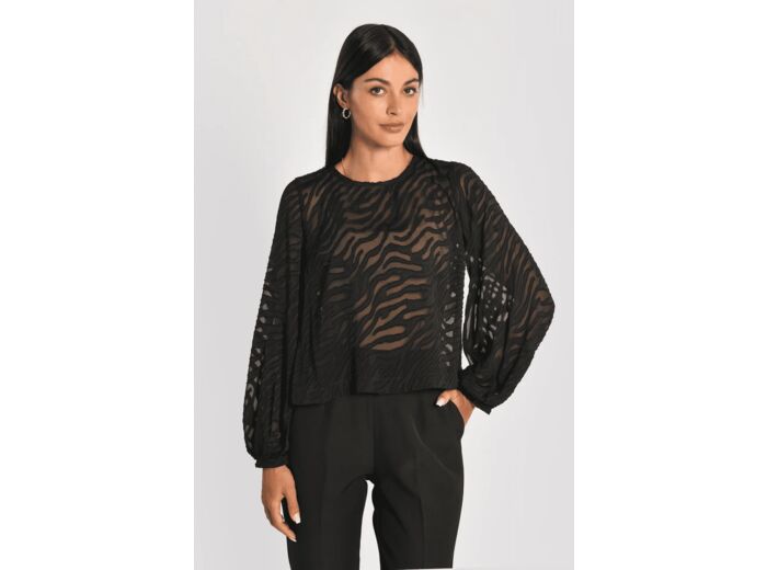 BLOUSE ZEBRE PENNY NOIR