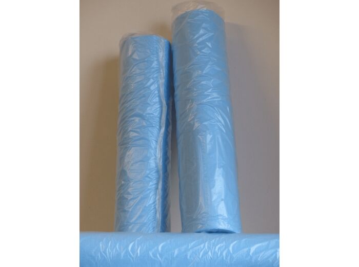 Draps d''Examen Plastifiés Bleus Gaufrés 50x38 par 6