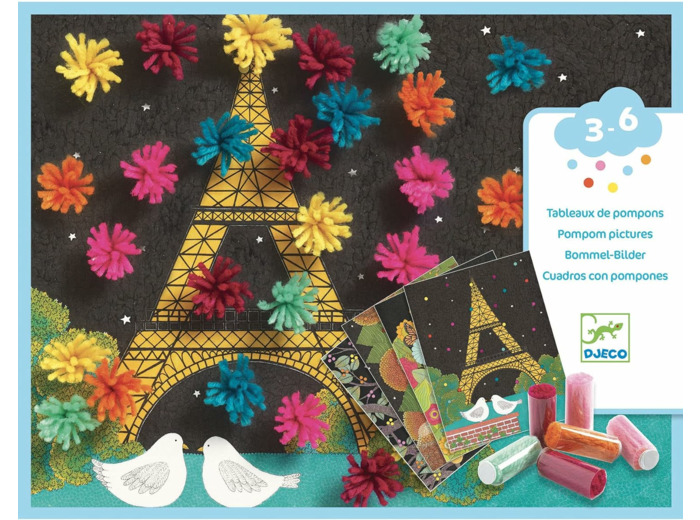 Explosion de pompons - Collage Pompons - DJ09872