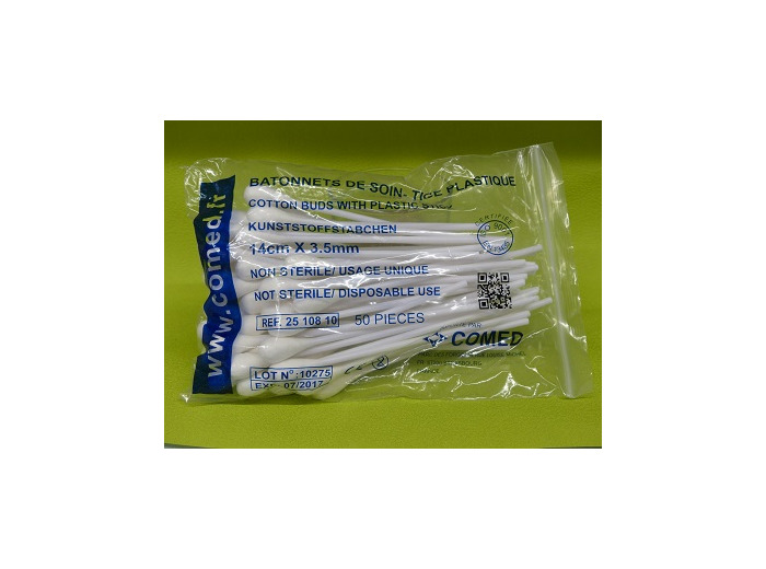 BATONNETS ECOUVILLONS plastiques par 50