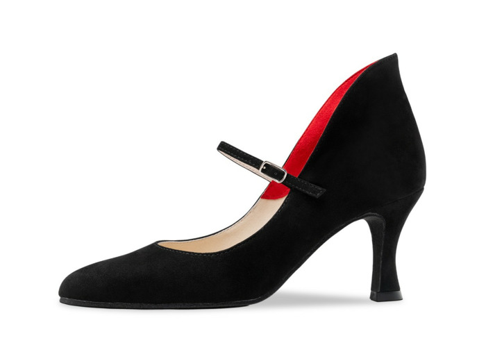 Morgana 65 - Chaussures de danse fermées noires et rouges - Werner Kern