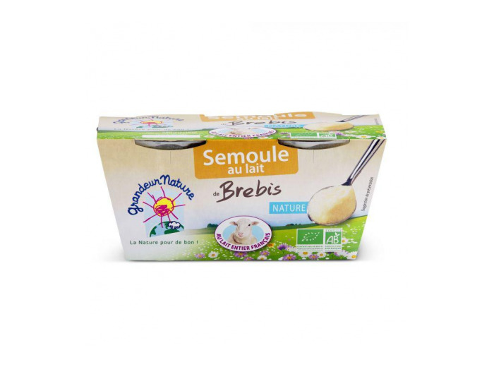 Semoule au lait de brebis nature 2x140g - Abc Bio
