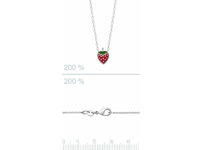 Collier Argent Enfant Fraise