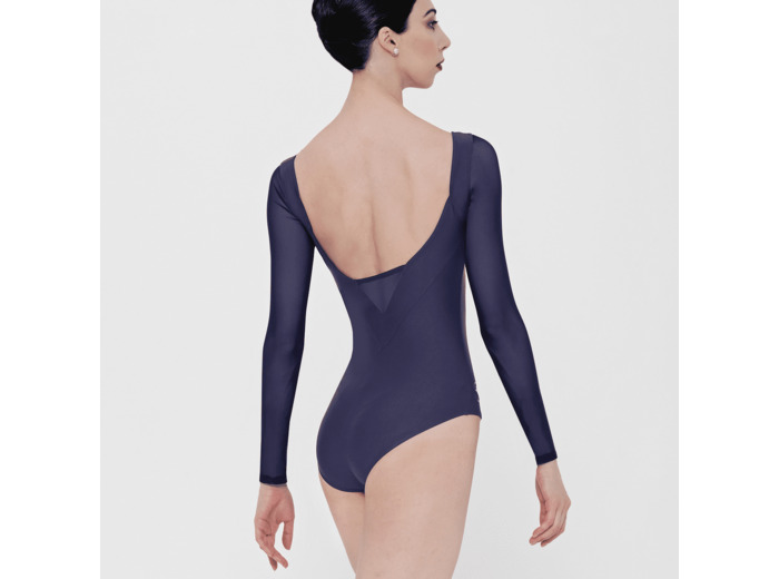 Lavande - Justaucorps à manches longue en tuelle stretch - Wear Moi