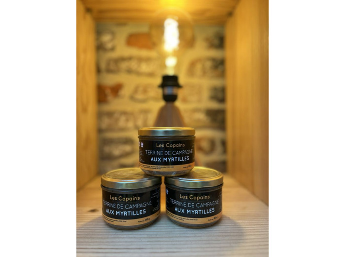 Terrine de campagne aux myrtilles
