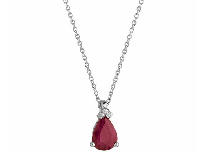 Collier Or Rubis Diamant