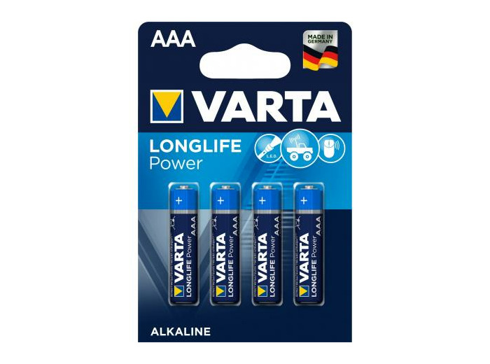 Blister 4 piles LR03 AAA ALKALINE VARTA