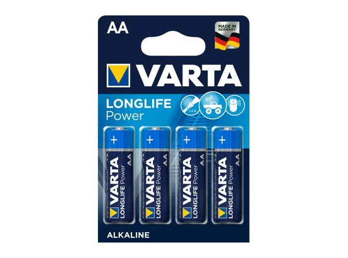 Blister 4 piles LR6 AA 1.5V ALKALINE VARTA