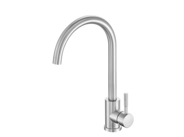 Mitigeur evier ou lavabo inox brossé