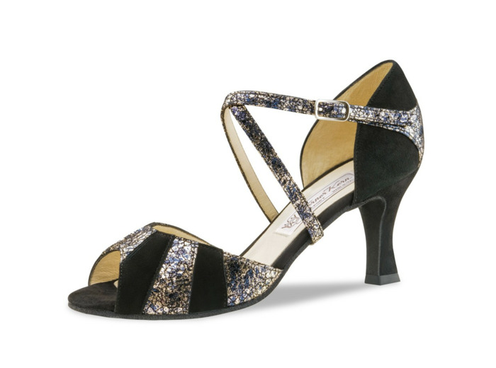 Penny - Chaussure de danse en daim argent et bleu pour femme - Werner Kern