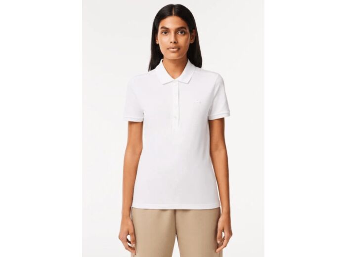 Polo femme Lacoste blanc