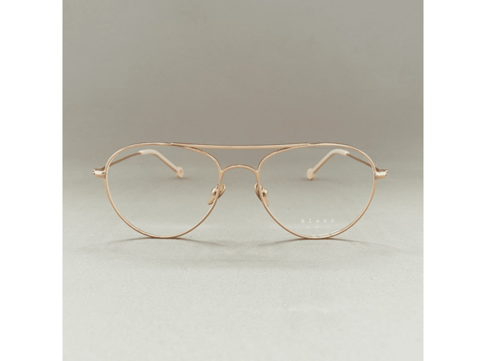 Lunettes de Vue Louis de la Marque Blanc Coloris Or Rose