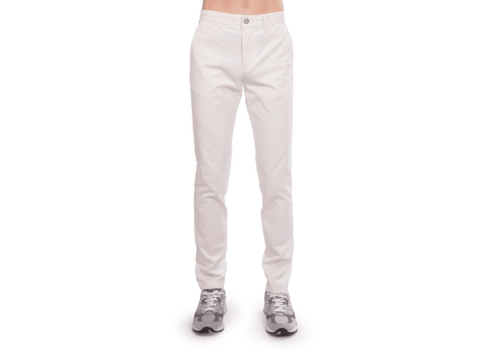 Pantalon chino Tommy Hilfiger blanc en coton bio stretch