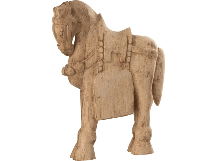 J-Line figurine Cheval - bois - naturel - small