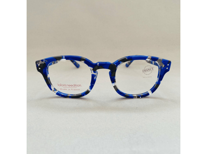 Lunettes de Vue Femme Miles de la Marque Lafont Coloris Ecaille Bleu / Gris