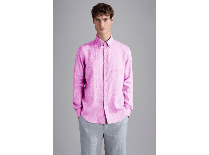 Chemise Paul & Shark rose en lin