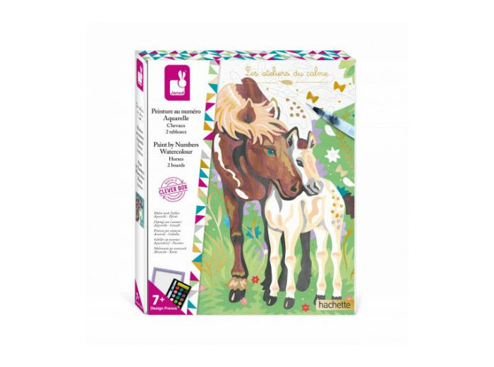 Peinture numéro aquarelle Chevaux - JM