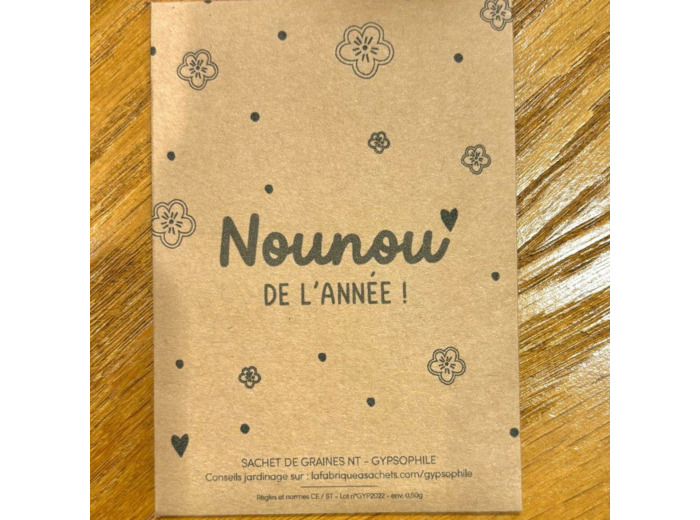 SACHET DE GRAINES NOUNOU DE L'ANNEE- LA FABRIQUE A SACHET