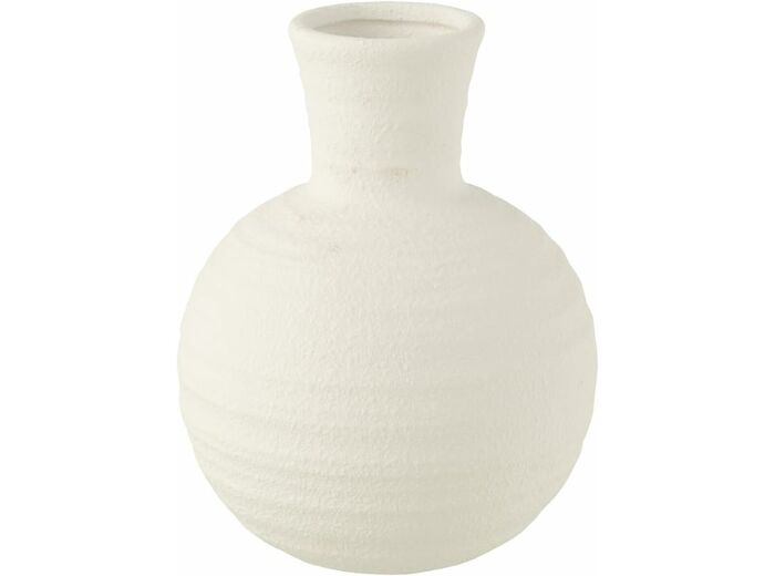 J-Line Vase Ballon Argile Blanc Small