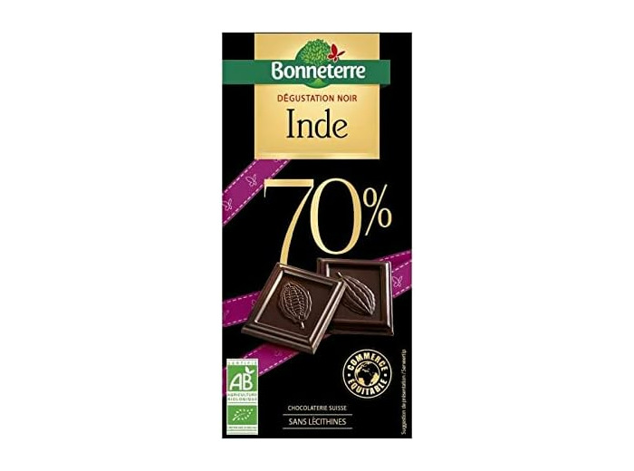 Chocolat Dégustation Noir Inde 70%