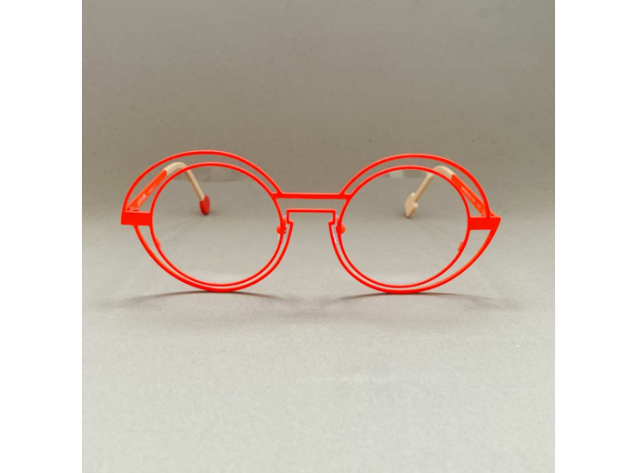 Lunettes de vue Val De Loire Wire de la Marque Sabine Be Coloris Orange Fluo