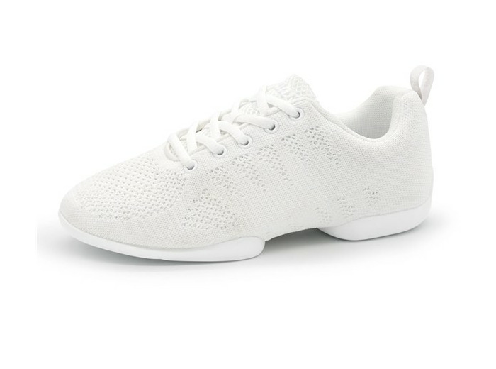 160-Bold - Baskets Pour Femme Bi-Semelle En Tricot Mesh De Couleur Blanche - Anna Kern