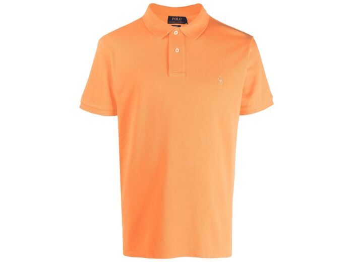 Polo Ralph Lauren ajusté orange en coton piqué