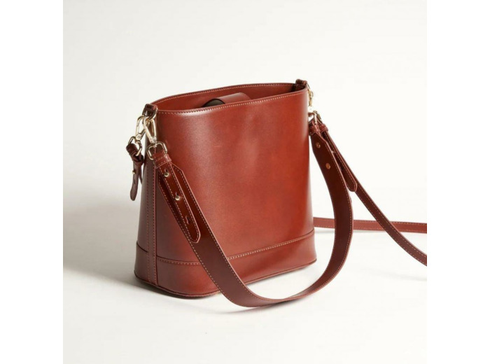 SAC MARLON M RECYCLE COGNAC