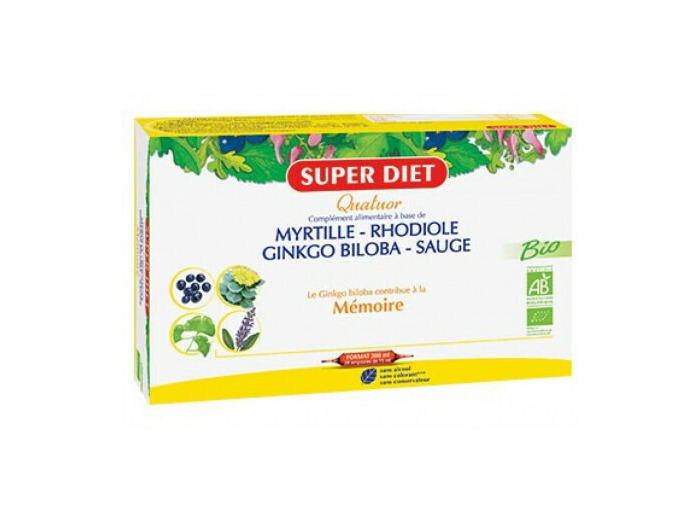 Super Diet quatuor myrtille rhodiole mémoire 300ml